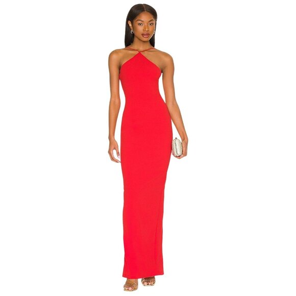 Nookie Trinity Gown in Cherry Medium New Womens Long Maxi Dress